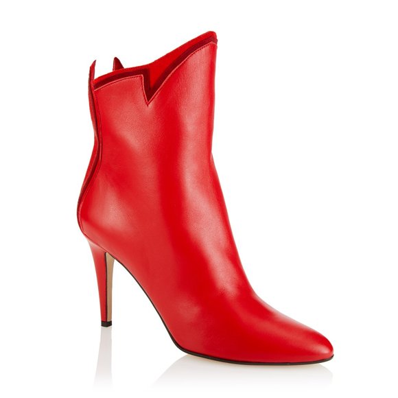 Tamara Mellon Red Ankle Boots - Picture 2 of 11
